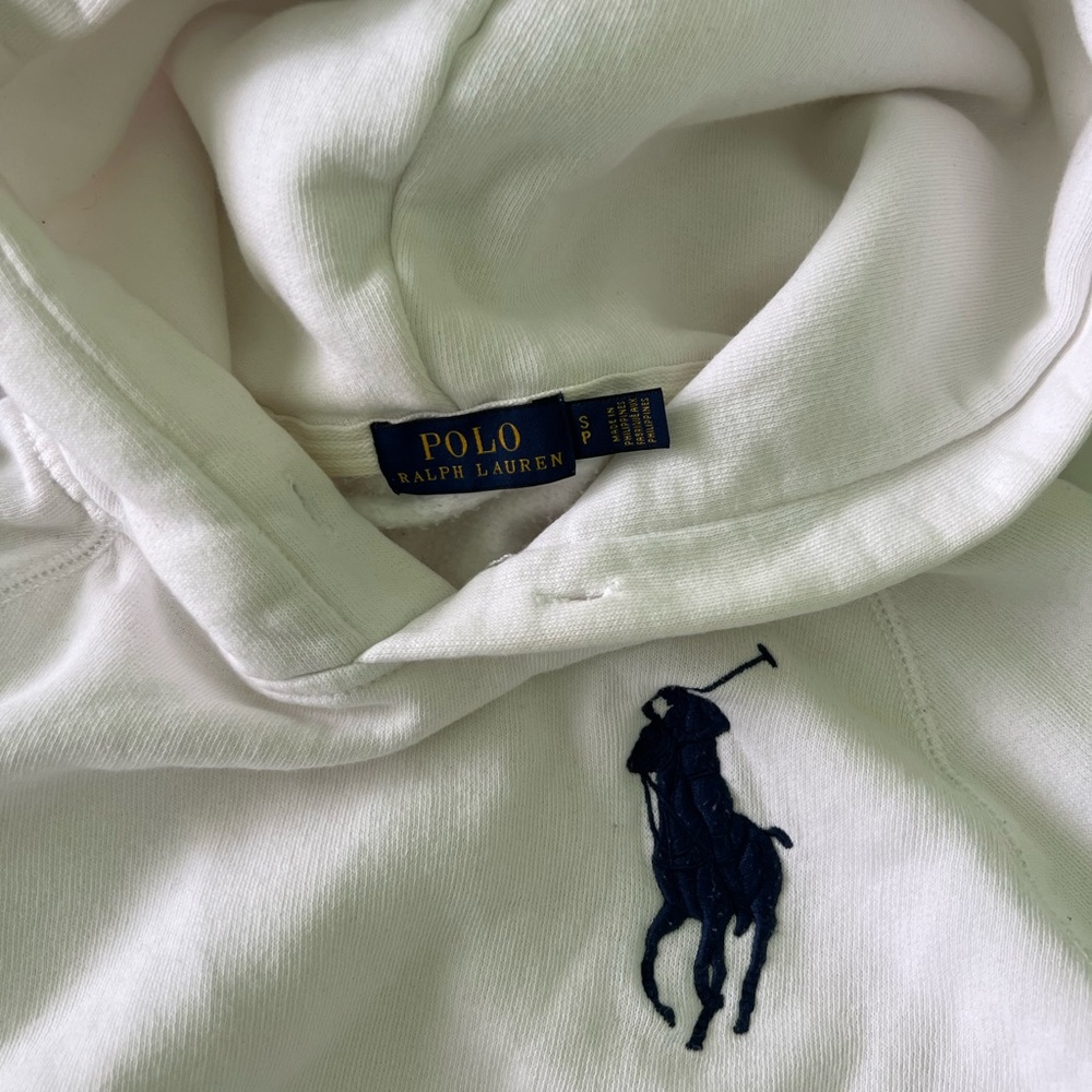 size: SP, Polo Ralph Lauren white hoodie
